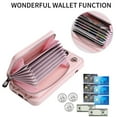 thumbnail image 6 of iPhone 14 Pro Max Case Wallet with Detachable Shoulder Strap, Premium PU Leather Wallet Case for Apple iPhone 14 Pro Max, Pink, 6 of 6