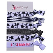 Soccer Hair Ties, Soccer Hair Accessories, No Crease Hair Ties, Perfect Gift For Soccer Players