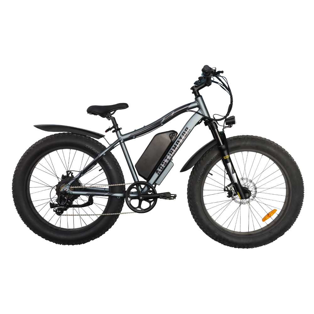Aostirmotor Electric Mountain Bike, 48V 20AH Removable Lithium Battery 100 0W Ebike with Rack, 26" 4.0 inch Fat Tire Bike, Electric Bicycle for Adults UL2849 (Black)