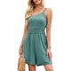 thumbnail image 1 of VISgogo Mono sin mangas para mujer con un hombro, piernas sueltas sólidas Decoración plisada Ropa de verano VISgogo  moda, 1 of 5