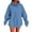 Blue2, variant on Maean Women Plus Size Sweatshirt Oversized Hoodie Pullover Baggy Solid Color Casual Sweatshirts with Pockets