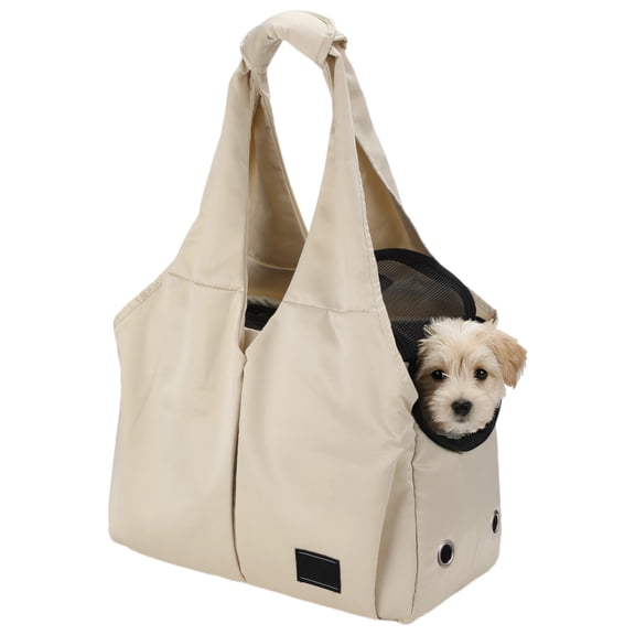 Ventilated Pet Carrier Bag for Small Dogs and Cats, Breathable Portable Pet Tote Bag with Safety Leash and Storage Pockets for Travel, Outing