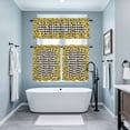 thumbnail image 4 of Farmhouse Vintage Kitchen Curtains Valances and Tiers Set of 3 Sunflowers Floral Botanical Black Plaid Tier Curtains and Valance with Rod Pocket for Small Windows, 27.5"x36", 4 of 9