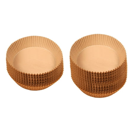 

100x Natural Parchment Paper Liners for Baking brown