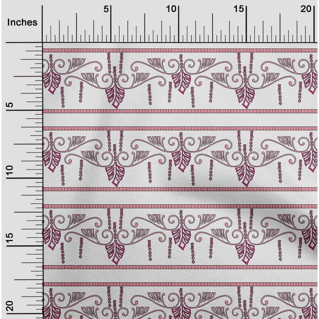 oneOone Tissu Georgette Viscose Imprimé Tourbillon & Floral au Mètre 42 Pouces de Large