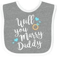 thumbnail image 3 of Inktastic Will You Marry Daddy-ring White Boys or Girls Baby Bib, 3 of 4
