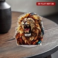 thumbnail image 6 of Rotating acrylic display featuring a majestic lion with open mouth, vibrant stained glass pattern, ultra-realistic details, and sparkling colors, 6 of 8