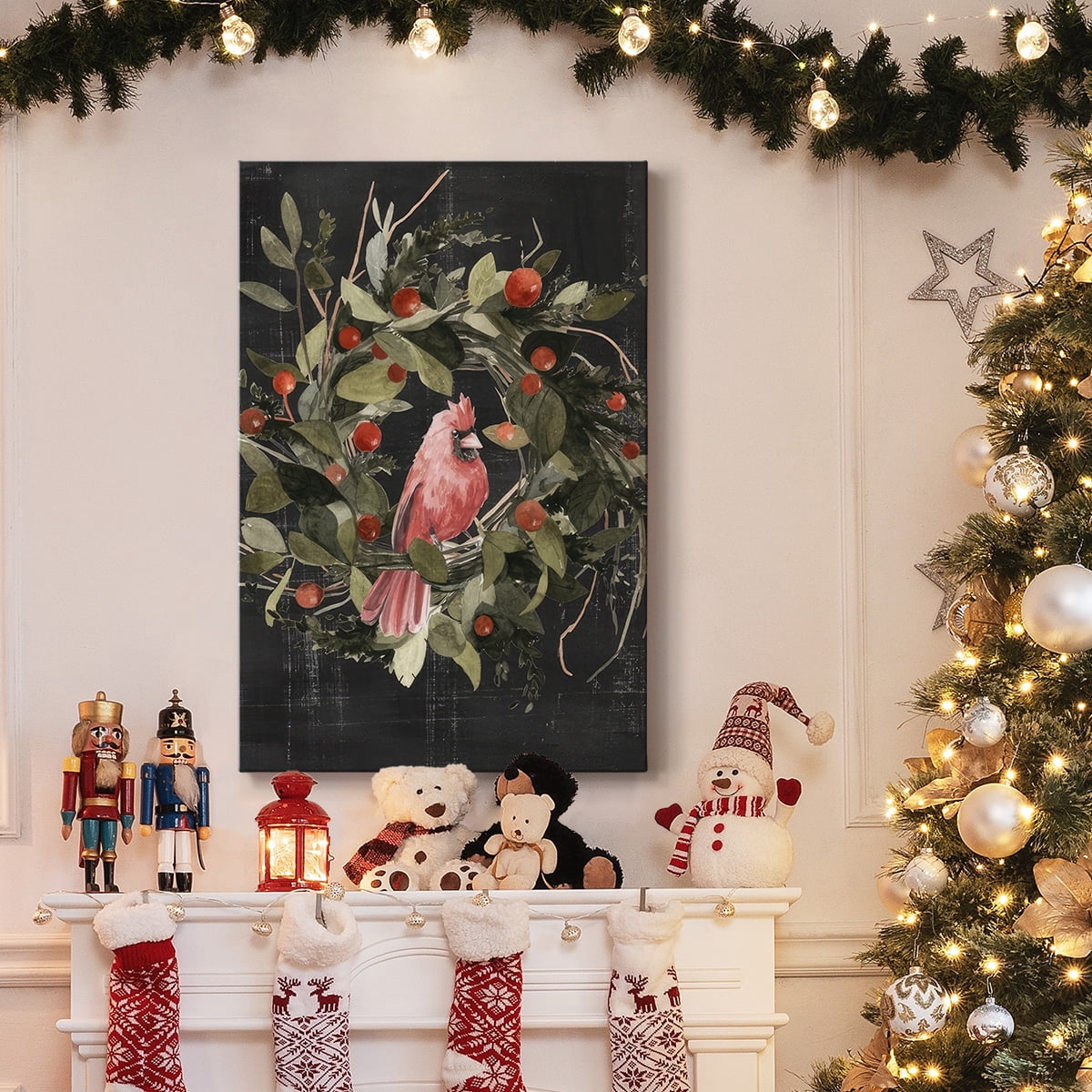 Christmas Cardinal II- Gallery Wrapped Canvas