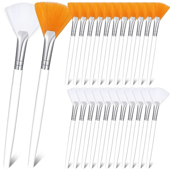 EcoNesxp Pieces fan-shaped brush mask brush soft fan-shaped facial makeup brush acid smear 24 pieces fan-shaped brush mask brush soft fan-shaped facial makeup brush acid smear