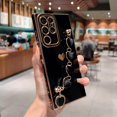 thumbnail image 4 of Compatible with Samsung Galaxy S22 Ultra 5g 6.8“ Case with Heart Bracelet Strap Luxury Plating Cute Love Hearts Cover with Hand Chain for Women Camera Protection Shockproof Bumper (Black), 4 of 10