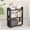 Black, variant on ALISENED 3 Tier Bookshelf and Bookcase with Wheels, Wood Small Nightstand, End Table Storage Rack