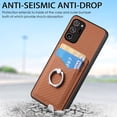 thumbnail image 2 of Case Compatible with Samsung Galaxy Note 20 Ultra, Wallet Case Premium Retro Leather Cover with Card Holder, 360° Rotation Ring Kickstand, Carbon Fiber Patterned Design, Brown, 2 of 8