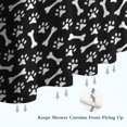 thumbnail image 6 of Black Dog Paw Footprint Bone Shower Curtain 36"x72" ,Bathroom Decorative Shower Curtains Set with 12 Hooks,Modern Waterproof Washable Shower Curtain, 6 of 6