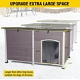 thumbnail image 3 of Aivituvin Outdoor Dog House 59" Extra Large Insulated Dog Kennel with Insulation Liner for Winter,All-Around Iron Frame, 3 of 8
