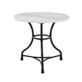 thumbnail image 3 of Steve Silver Table à Manger Ronde en Marbre Claire Blanc/noir, 3 of 5