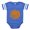 Royal Blue, variant on CafePress - Worn Pumpkin2 - Cute Infant Baby Football Bodysuit
