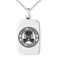 thumbnail image 1 of Stainless Steel Bio Zombie Outbreak Response Team Engraved Small Rectangle Dog Tag Charm Pendant Necklace, 1 of 1