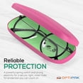 thumbnail image 4 of OPTIPAK Hard Shell Glasses Case - Eco Friendly Eyeglass Hard Case with Microfiber Cleaning Cloth - Brushed - 3Pk, 4 of 7