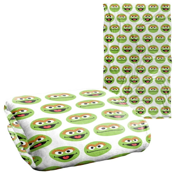 Sesame Street Simple Oscar Pattern Officially Licensed Silky Touch Super Soft Throw Blanket 36" x 58"