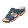 thumbnail image 2 of KEVCHE Orthopedic Sandals Women Summer Wedge Slip On Sandals, Adjustable Arch Support Breathable Walking Slides, Plantar Fasciitis Comfortable Casual Beach Footwear, 2 of 6