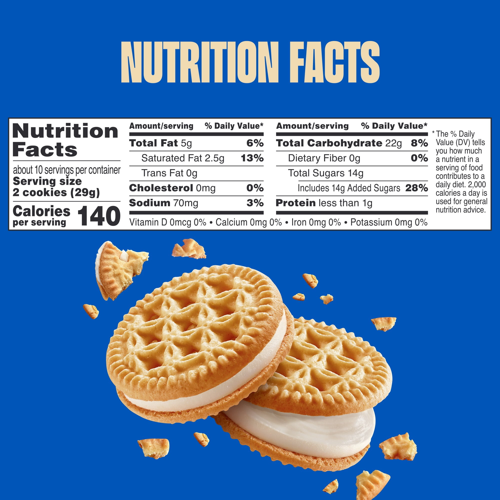 (8 pack) Glutino Gluten Free Vanilla Crème Flavored Sandwich Cookies, 10.5 oz.