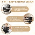 thumbnail image 5 of Infant Bassinet Crib,Single-sided Detachable 3 Adjustable-Height Bedside Beds Foldable Baby Crib,for 0-18 Months-Dark Gray, 5 of 8
