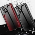 thumbnail image 2 of Dteck For Samsung Galaxy S22 Plus 6.6 inch Luxury 9H Back Tempered Glass Shockproof Soft TPU Bumper Phone Case Slim Cover, Red, 2 of 6