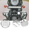 thumbnail image 3 of HAMPPLIES Cubierta Para Faro De Motocicleta Con Rejilla Metálica Retro Plateado, 3 of 7