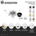 thumbnail image 6 of Kingston BSF4262PB Watercourse Symmetric 4-Inch Brass Square Grid Shower Drain with Hair Strainer in Polished Brass, 6 of 7