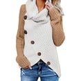 thumbnail image 2 of Suéter irregular de manga larga para mujer de otoño e invierno que desea Europa y Estados Unidos, 2 of 6