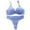 Blue, variant on Women See Through Mini Micro Bra Sheer String Bottom Set(Blue,85A)