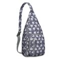 thumbnail image 1 of Boho Cat Print Sling Backpack - Geometric Cat Pattern Crossbody Bag (Aesthetic Design, Perfect Cat Lover Gift), 1 of 4