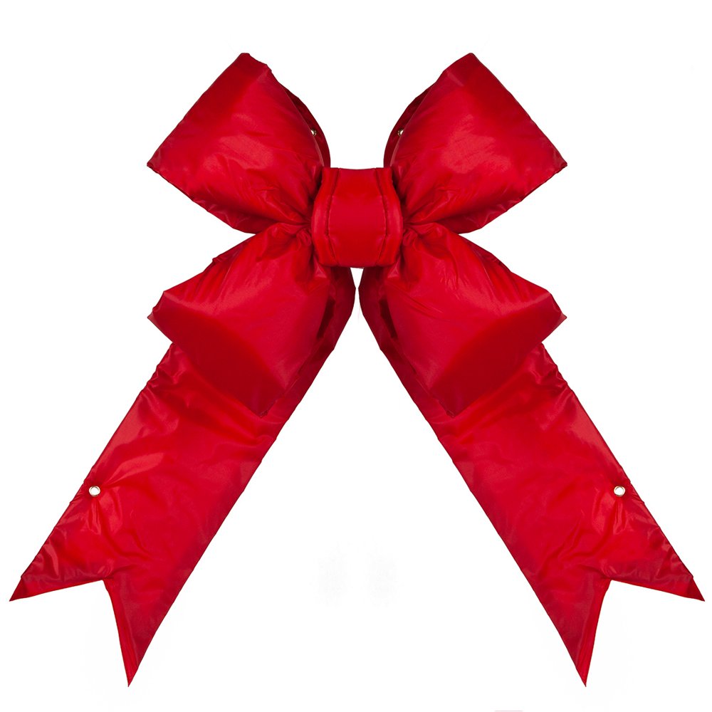 Big Red Christmas Outdoor Bows, CommercialGrade 3D Structural Nylon Outdoor Christmas Bows, 24