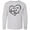 AC-Heather Grey, variant on Inktastic I Love My Aunt and Uncle in Black Chalk Heart Long Sleeve Youth T-Shirt