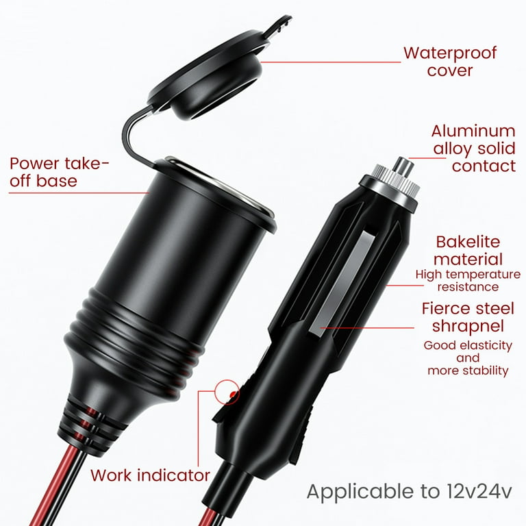 Gonine 12V 2A Car Charger, Universal Car Cigarette Lighter Power