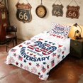thumbnail image 3 of Manfei America 250 Anniversary Twin Sheets, Festival Fireworks Bedding, Red Blue White, Navy Reversible 3pcs (1 Flat Sheet, 1 Fitted Sheet and 1 Pillowcase), 3 of 6