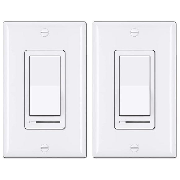 Interruptor de atenuación BESTTEN universal unipolar, 3 vías, paquete de 2