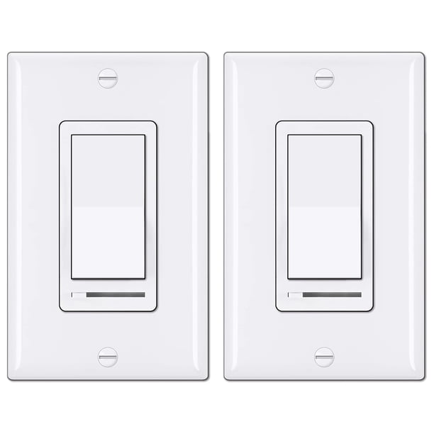 Interruptor de atenuación BESTTEN universal unipolar, 3 vías, paquete de 2