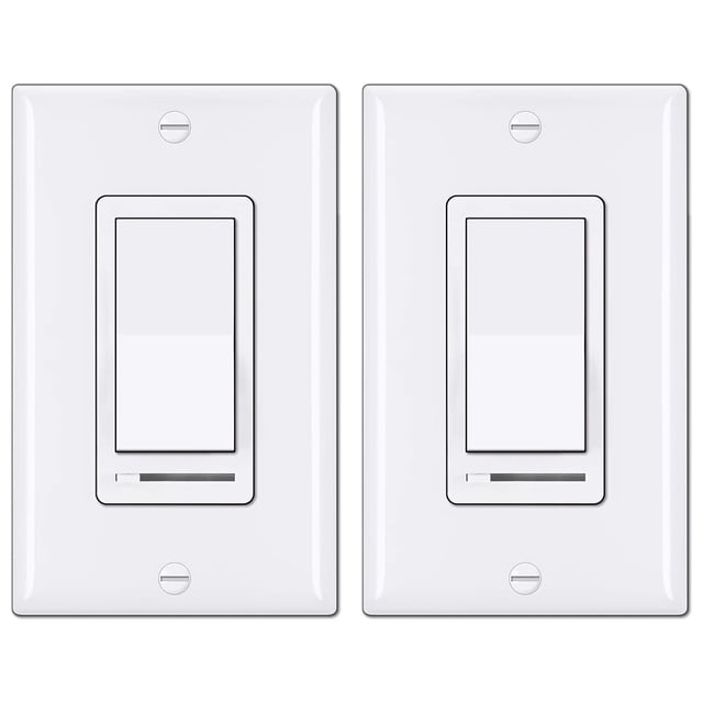 Interruptor de atenuación BESTTEN universal unipolar, 3 vías, paquete de 2