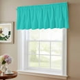 thumbnail image 6 of 2 Pack Aqua Green Valance for Window Green Solid Color Kitchen Valance Rod Pocket Short Curtain Topper Decorative Window Treatment for Living Room Bedroom 54"x18", 6 of 8