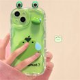 thumbnail image 5 of Korean Cute 3D Eyes Rabbit Clear Wavy Phone Case For iPhone 14 13 12 12 11 Pro Max X XS XR 7 8 Plus SE Lovely Animal Soft Cover, 5 of 5
