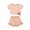 Pink, variant on Vedolay Girls Shorts Sets 2 Piece Summer Girls T-shirt+short-sleeved two-piece sportswear summer short-sleeved clothing suit,Beige 12-18 Months