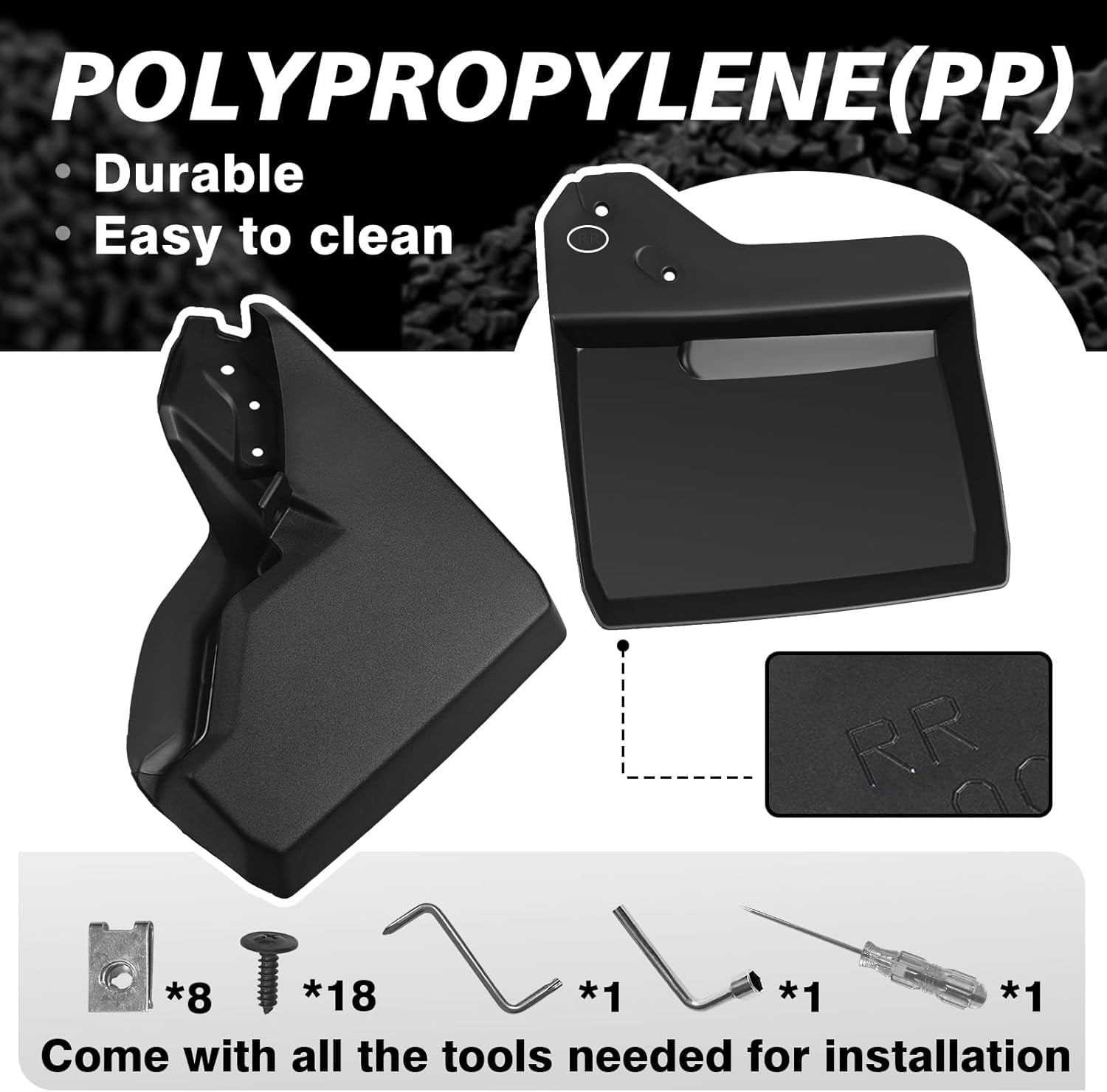 Mud Flaps Splash Guards Compatible with Toyota 4Runner 2025 2026 Accessories 6Gen 4Runner Front and Rear Mud Guards 4PCS Drilling Heavy Duty  Mudguards Kit with Hardware Accessories