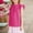 Hot Pink, variant on Liyamei Solid Color Ruffled Short Sleeve Fashion Casual Cute Girl Ruffled Neck Pleated Texture Shirt Girls Plus Size Tops Size 5-6 Years