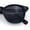 All Black, variant on SA106 Polarized TAC Lens Retro Hipster Thin Keyhole Round Horn Rim Sunglasses / Black Frame - Orange Lens