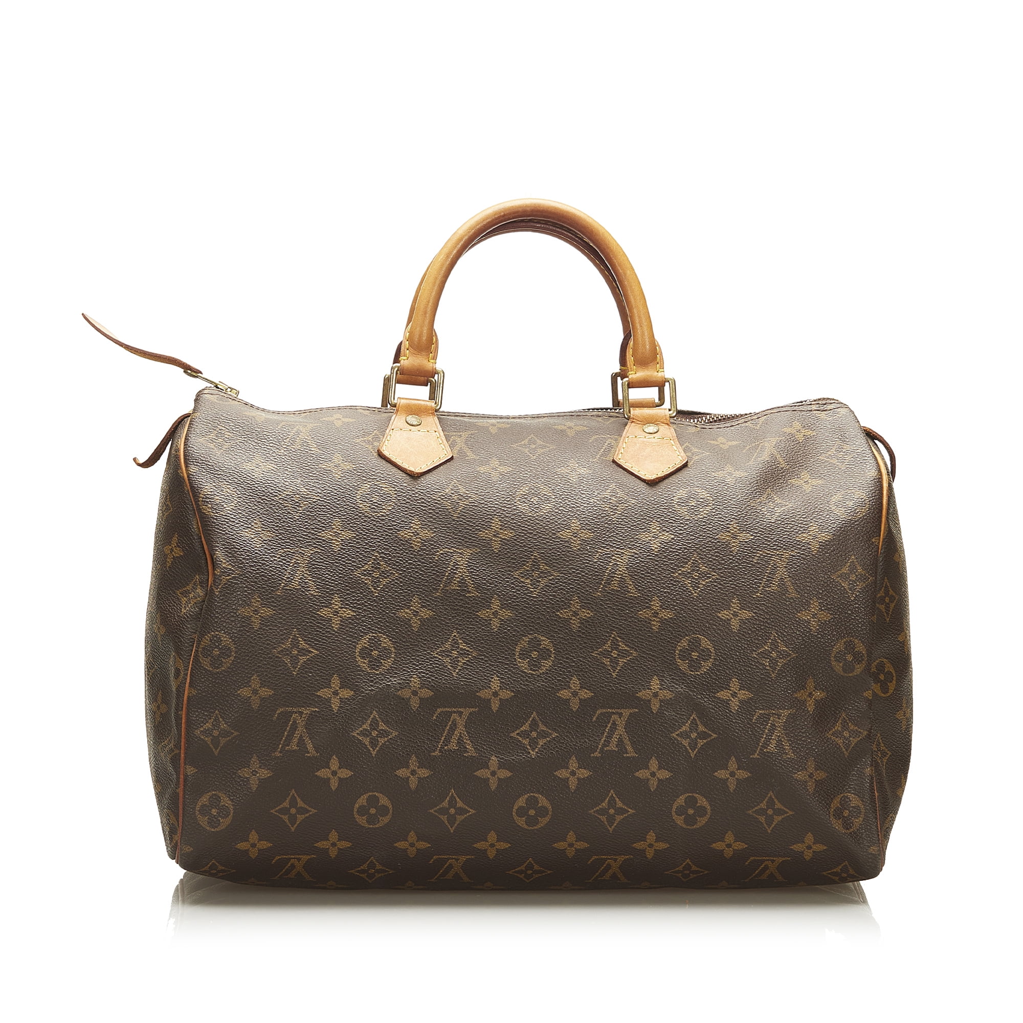 Unisex Pre-Owned Authenticated Louis Vuitton Monogram Speedy 35 Canvas Brown Boston Bag