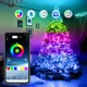 thumbnail image 2 of Cadena de luces LED con Bluetooth de 5/10/20 m para decoración de árboles de Navidad, bodas, guirnaldas, luces de cortina con control remoto, 2 of 5