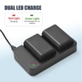 thumbnail image 4 of Camera Camera NP-FZ100 Battery & Charger Kit With 2-slot Battery Charger + 2pcs NP-FZ100 Batteries 7.2V 2300mAh + USB Charging Cable Replacement For  ZV-E1/FX3/FX30/A7C/, 4 of 7