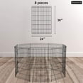 thumbnail image 7 of YRLLENSDAN 36in Foldable Dog Playpen Indoor/Outdoor, Pet Fence Indoor Pet Playpen Portable Dog Pen Dog Enclosure Dog Pen for Medium Dogs, Black, 7 of 7