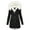 - Black, variant on Women's Warm Hooded Thick Padded Outerwear Big Collar Jackets